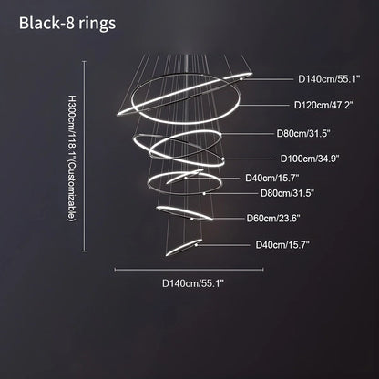 Eloer Large Tiered Ring Foyer Chandelier