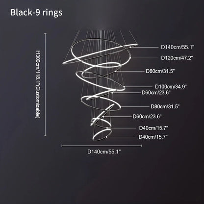 Eloer Large Tiered Ring Foyer Chandelier