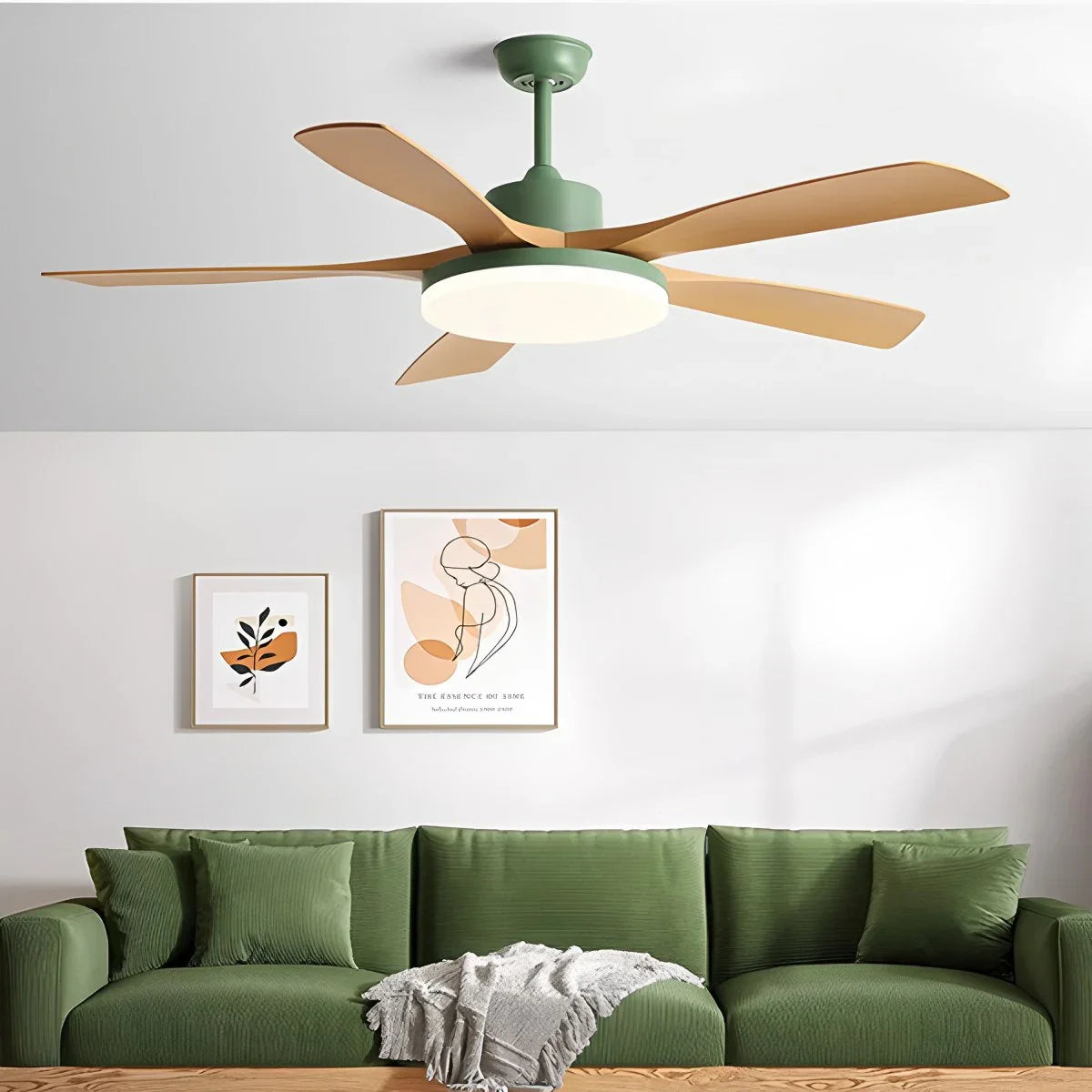 Eloer Living Room 6-Leaf Ceiling Fan Light