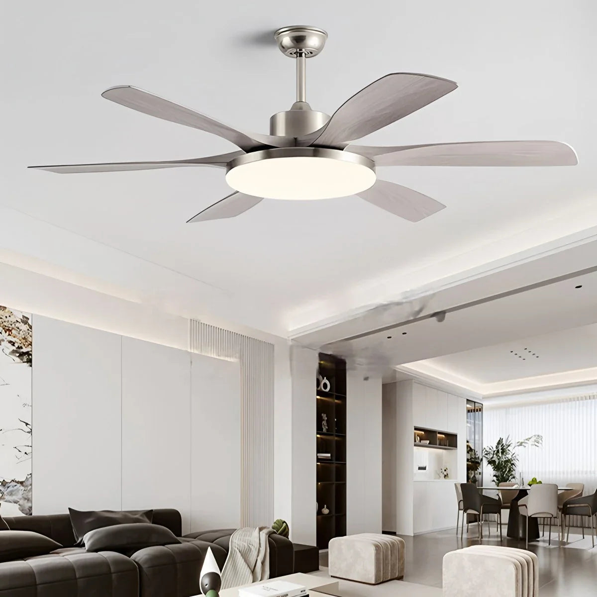 Eloer Living Room 6-Leaf Ceiling Fan Light