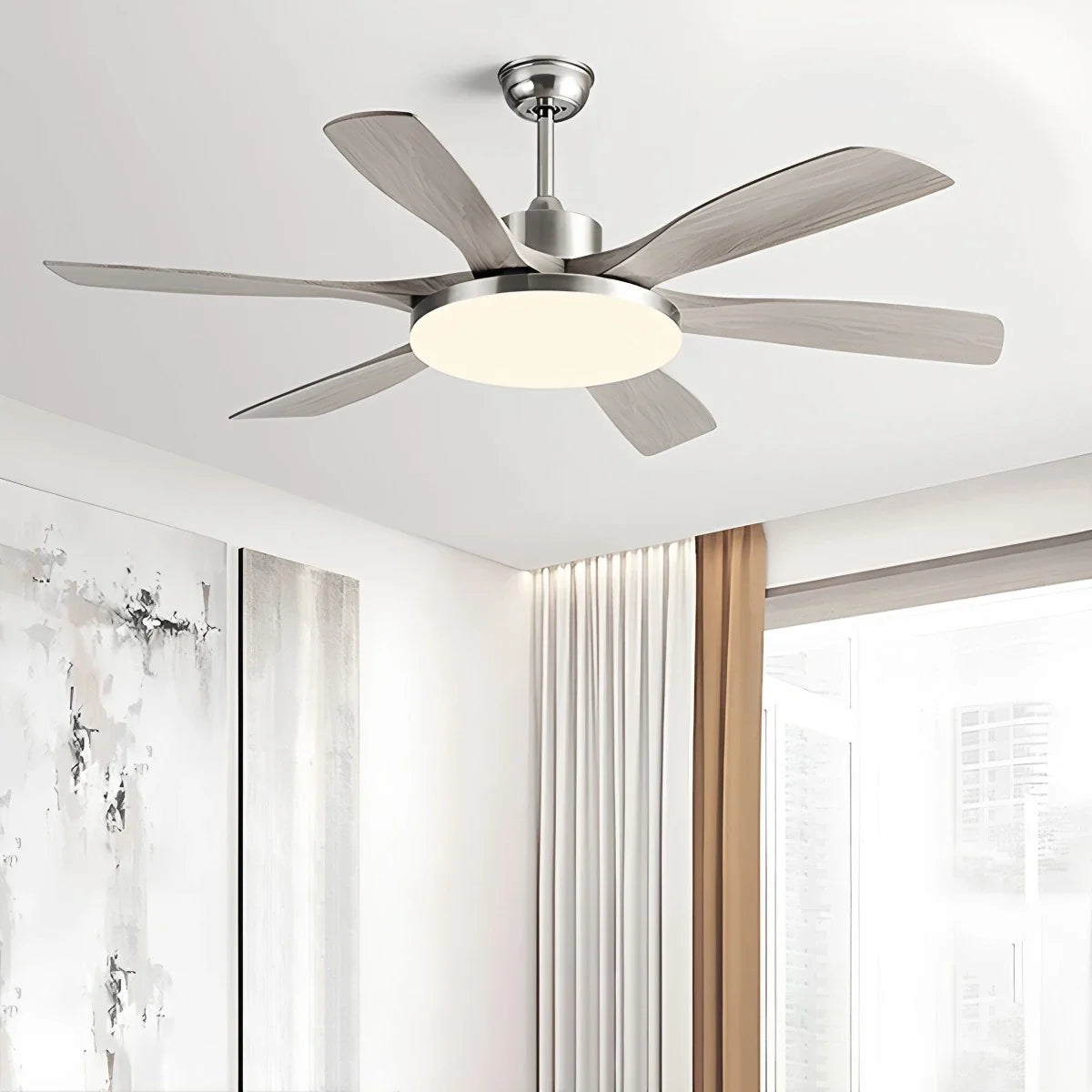 Eloer Living Room 6-Leaf Ceiling Fan Light