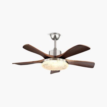 Eloer Vintage Luxury Solid Wood Ceiling Fan Light