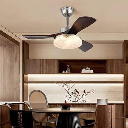 Eloer Vintage Luxury Solid Wood Ceiling Fan Light
