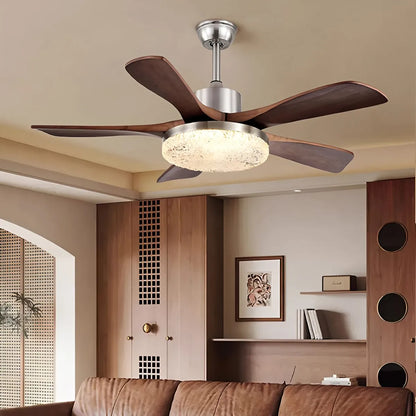 Eloer Vintage Luxury Solid Wood Ceiling Fan Light