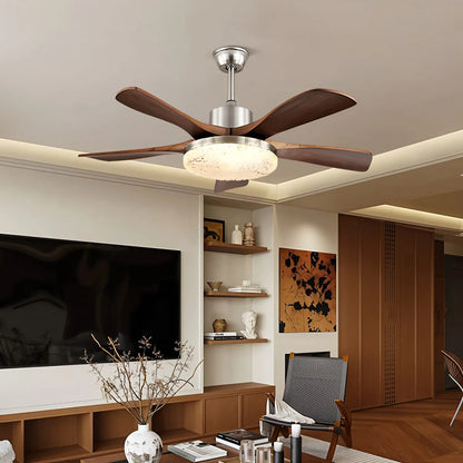 Eloer Vintage Luxury Solid Wood Ceiling Fan Light