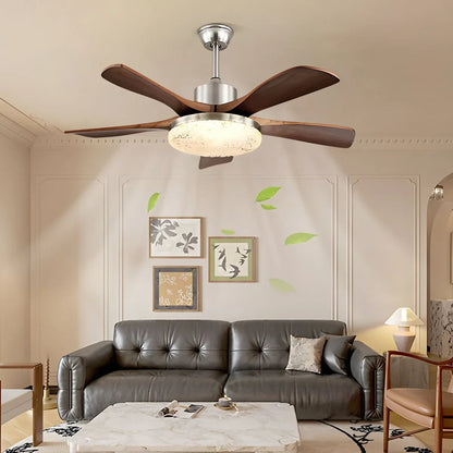 Eloer Vintage Luxury Solid Wood Ceiling Fan Light
