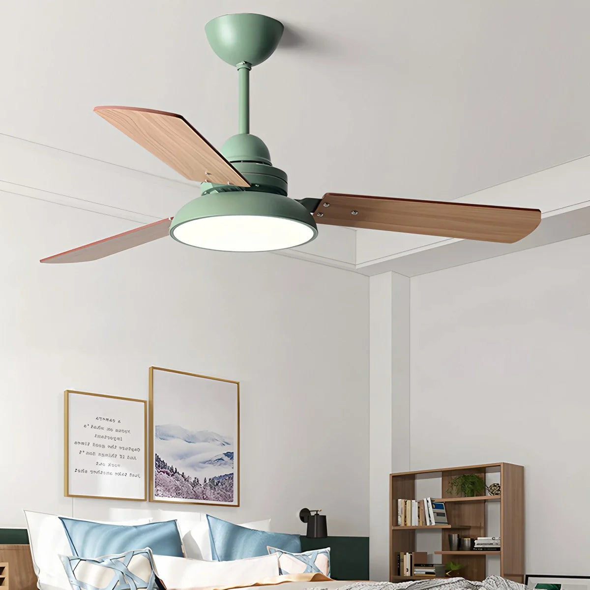 Eloer Modern Minimalist Three Leaf Ceiling Fan Light