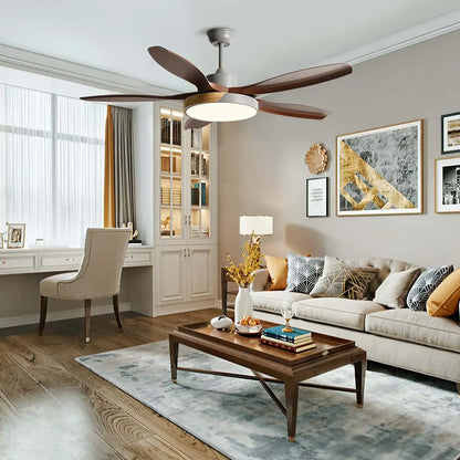 Luvori Nordic Living Room Ceiling Fan with Light