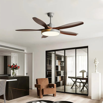 Luvori Nordic Living Room Ceiling Fan with Light