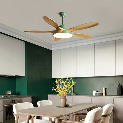Luvori Nordic Living Room Ceiling Fan with Light