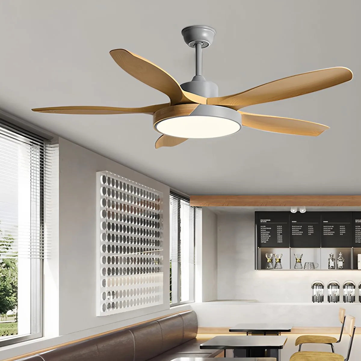 Luvori Nordic Living Room Ceiling Fan with Light