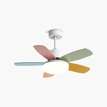 Luvori Nordic Colorful Leaf Ceiling Fan Light