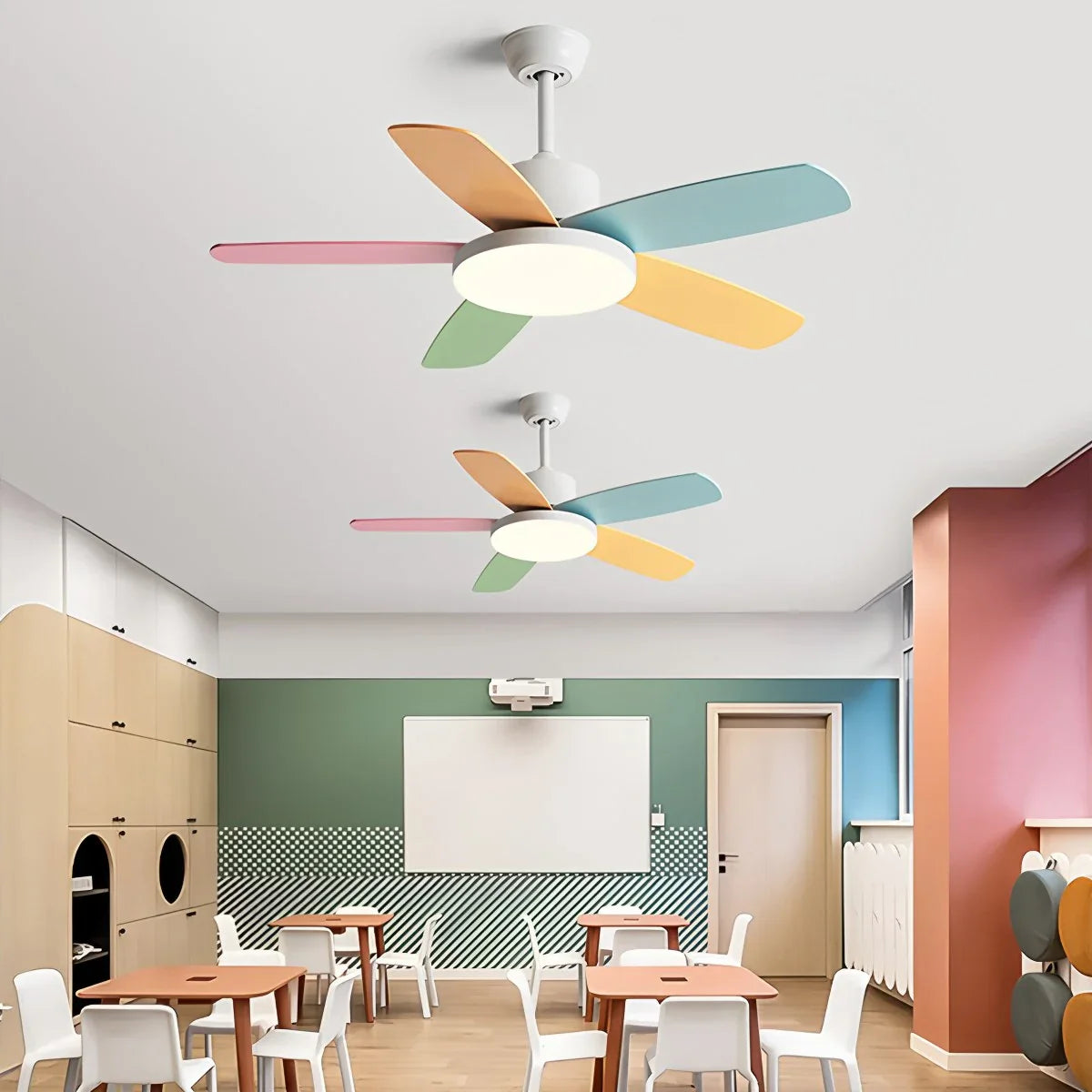 Luvori Nordic Colorful Leaf Ceiling Fan Light