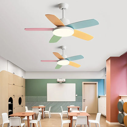 Luvori Nordic Colorful Leaf Ceiling Fan Light