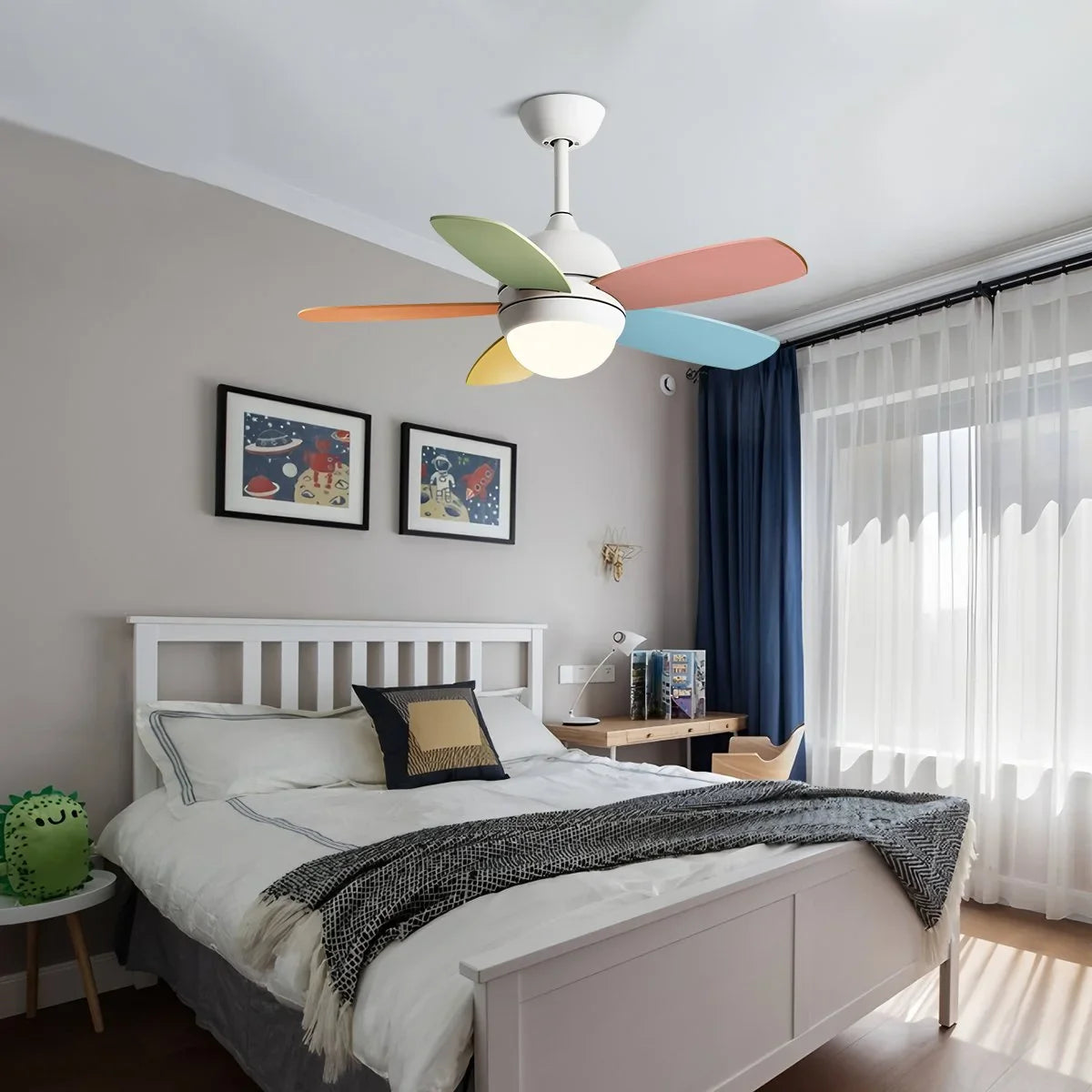 Luvori Nordic Colorful Leaf Ceiling Fan Light