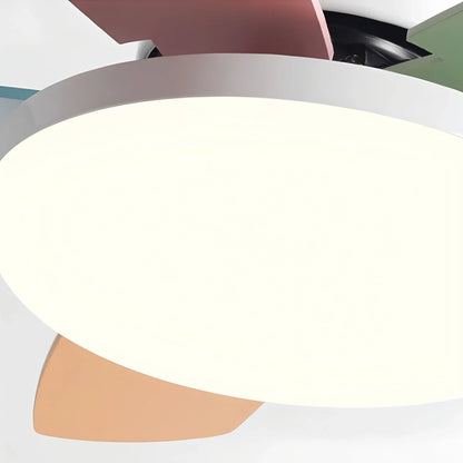 Luvori Nordic Colorful Leaf Ceiling Fan Light