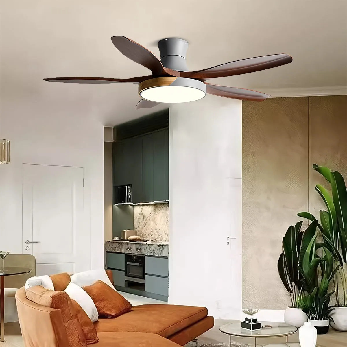 Luvori Nordic 5-Blade LED Ceiling Fan Light