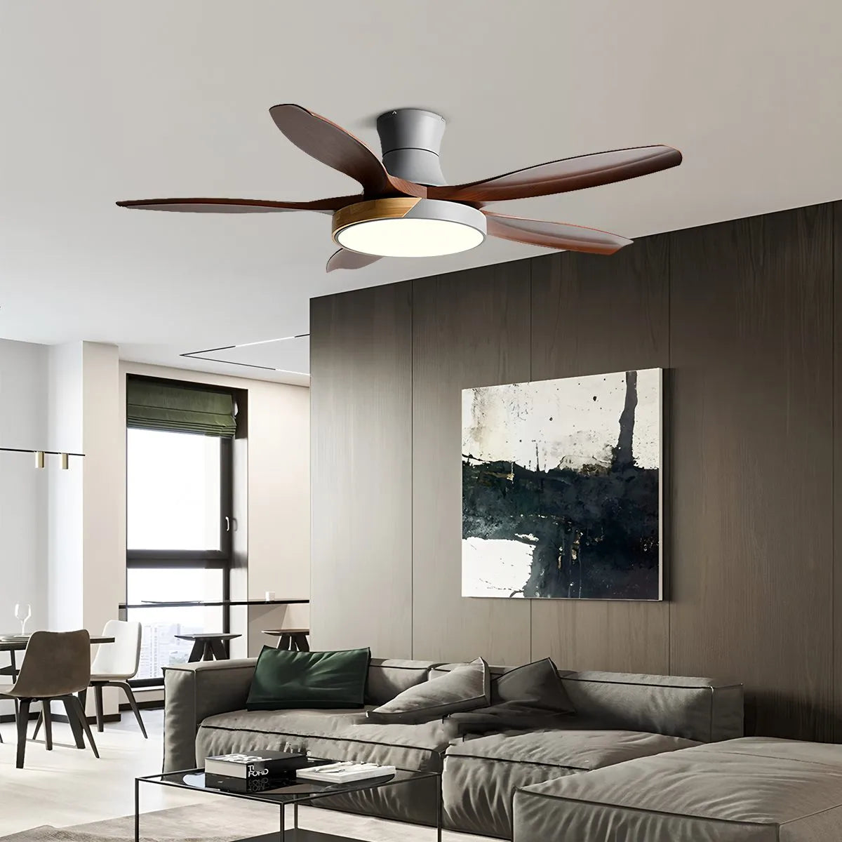 Luvori Nordic 5-Blade LED Ceiling Fan Light