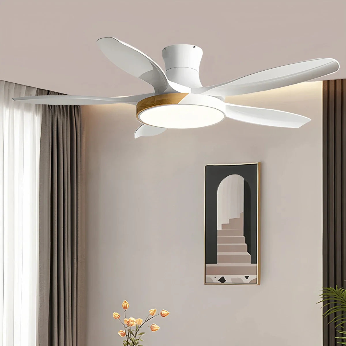 Luvori Nordic 5-Blade LED Ceiling Fan Light