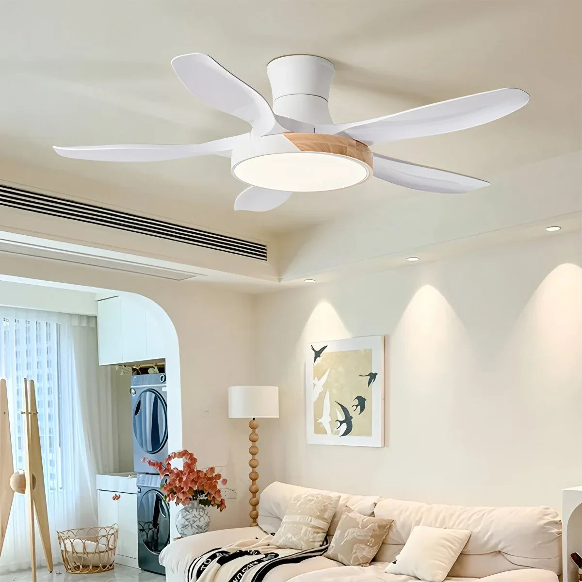 Luvori Nordic 5-Blade LED Ceiling Fan Light