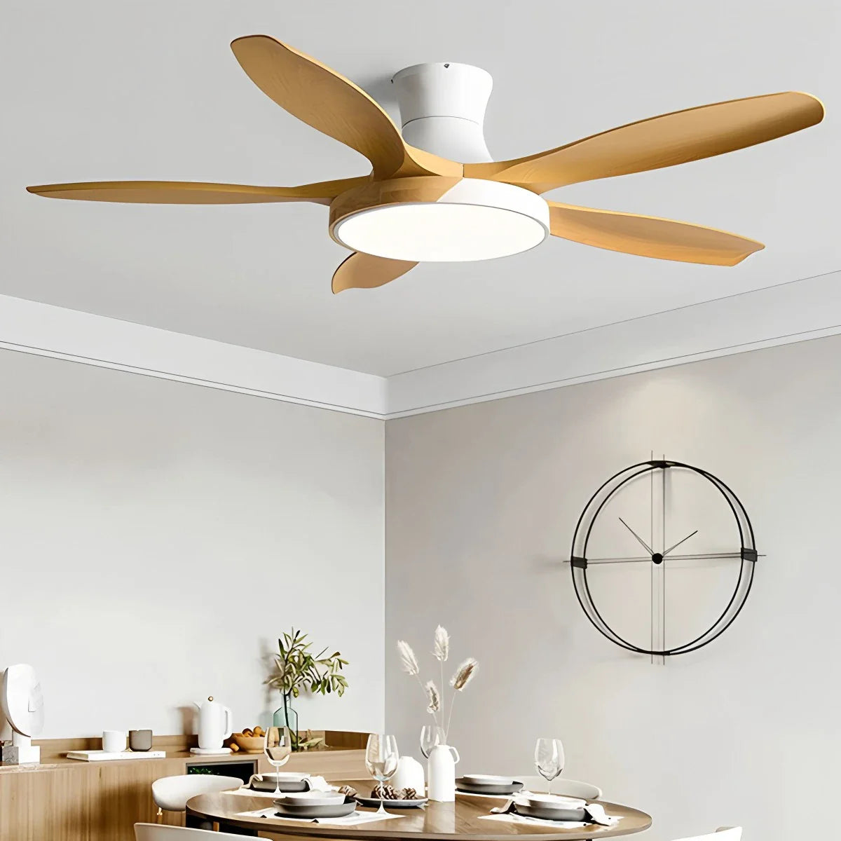 Luvori Nordic 5-Blade LED Ceiling Fan Light