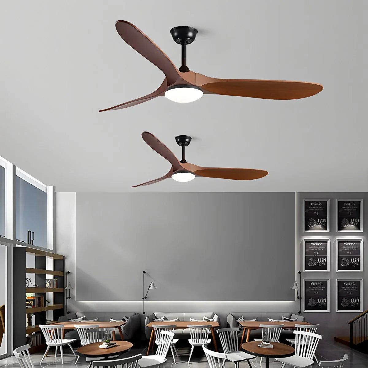 Eloer Nordic Solid Wood Ceiling Fan with Light