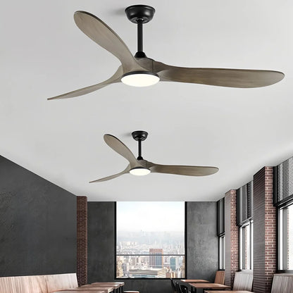 Eloer Nordic Solid Wood Ceiling Fan with Light