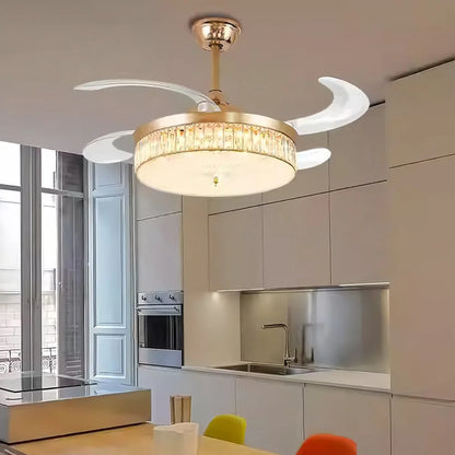 Remote Hugger Ceiling Fan Light for Low Ceilings