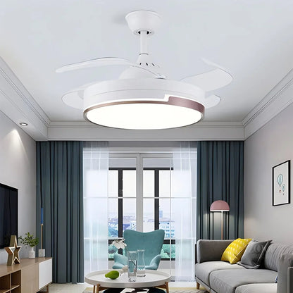 Luvori Remote Minimalist Hugger Ceiling Fan Light