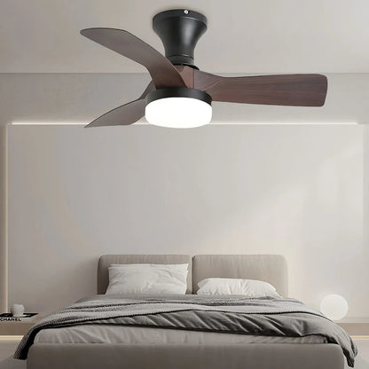 Eloer Small Propeller Ceiling Fan With Light for Bedroom