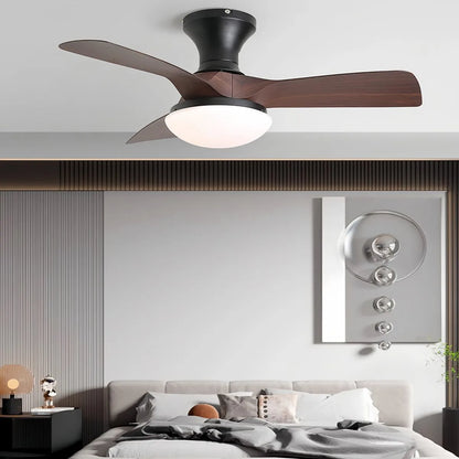 Eloer Small Propeller Ceiling Fan With Light for Bedroom