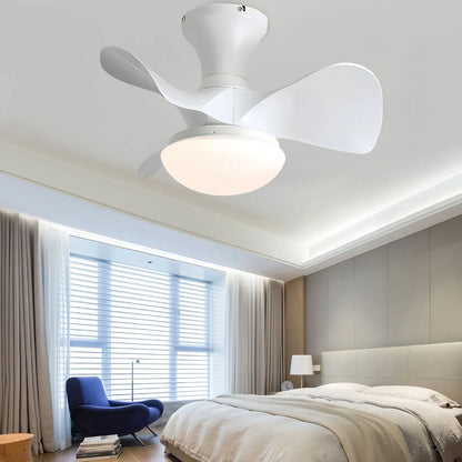 Eloer Small Propeller Ceiling Fan With Light for Bedroom