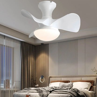 Eloer Small Propeller Ceiling Fan With Light for Bedroom