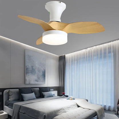 Eloer Small Propeller Ceiling Fan With Light for Bedroom