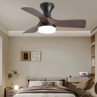 Eloer Small Propeller Ceiling Fan With Light for Bedroom