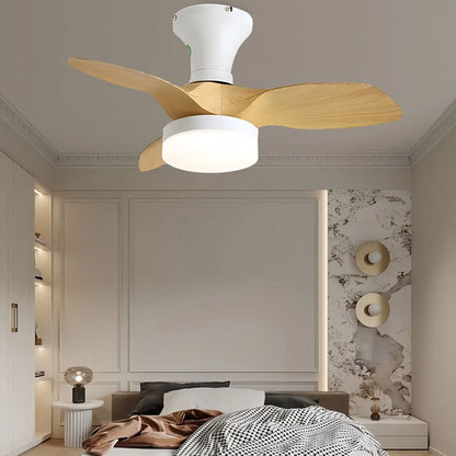 Eloer Small Propeller Ceiling Fan With Light for Bedroom