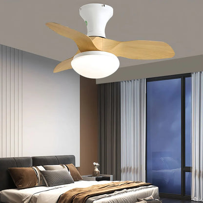 Eloer Small Propeller Ceiling Fan With Light for Bedroom