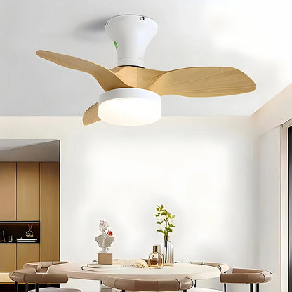 Eloer Small Propeller Ceiling Fan With Light for Bedroom