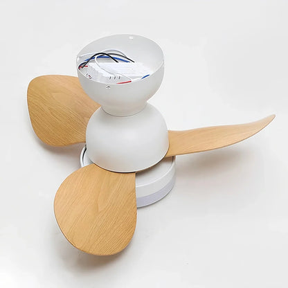 Eloer Small Propeller Ceiling Fan With Light for Bedroom