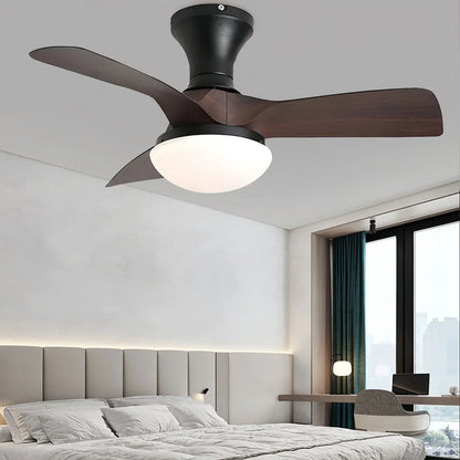 Eloer Small Propeller Ceiling Fan With Light for Bedroom