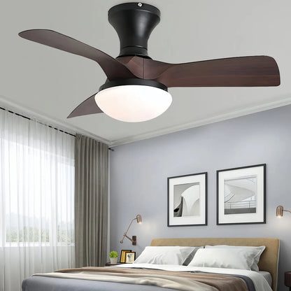 Eloer Small Propeller Ceiling Fan With Light for Bedroom