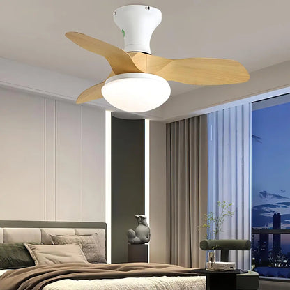 Eloer Small Propeller Ceiling Fan With Light for Bedroom