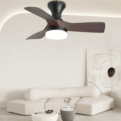 Eloer Small Propeller Ceiling Fan With Light for Bedroom