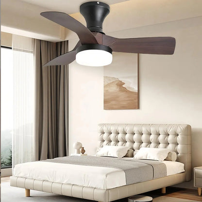 Eloer Small Propeller Ceiling Fan With Light for Bedroom