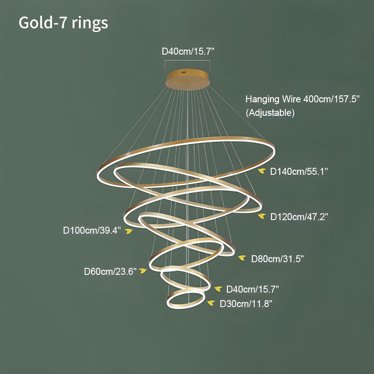 Eloer Tiered Ring Chandelier for Dining Room