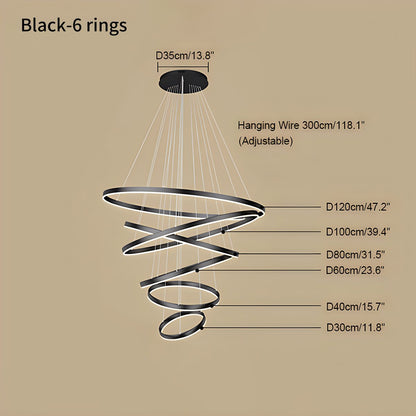 Eloer Tiered Ring Chandelier for Dining Room