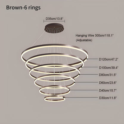Eloer Tiered Ring Chandelier for Dining Room