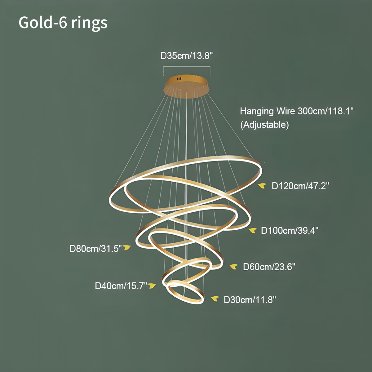 Eloer Tiered Ring Chandelier for Dining Room