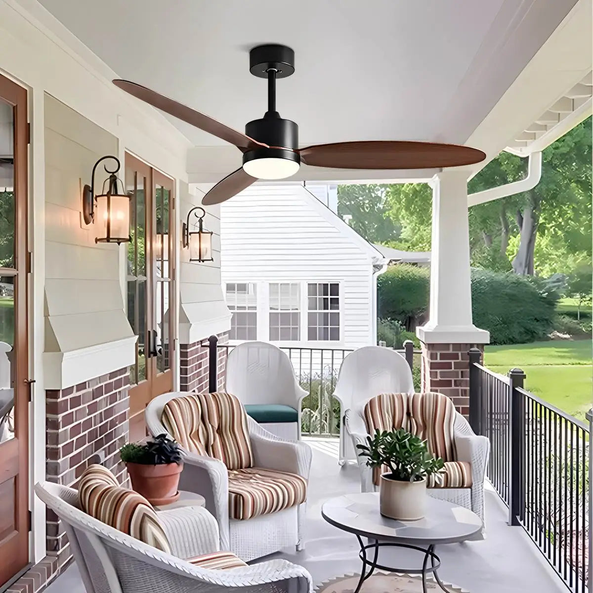 Eloer 3-Blade Ceiling Fan With Light for Bedroom