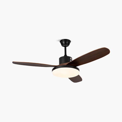 Eloer Wood 3 Blade Ceiling Fan with Light